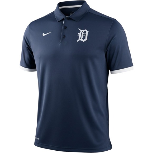 Nike Other - Detroit Tigers Nike Dri-FIT Polo Shirt Mens Large Navy Blue MLB Baseball